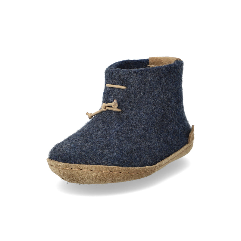 glerups Boot kids Boot with leather sole Denim