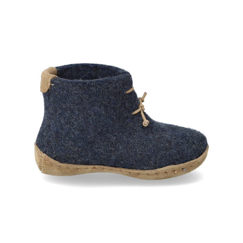 glerups Boot kids Boot with leather sole Denim