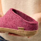 glerups Slip-on with leather sole Slip-on with leather sole Cranberry