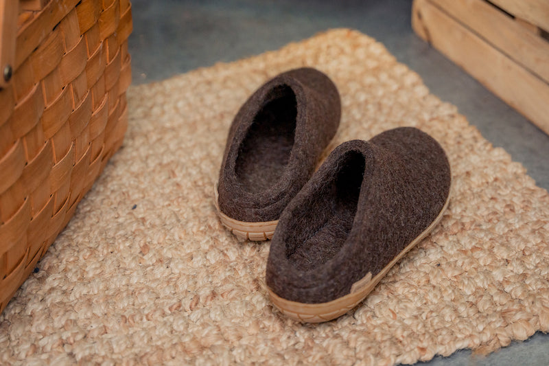 glerups Slip-on with natural rubber sole - honey Slip-on with rubber sole Nature brown